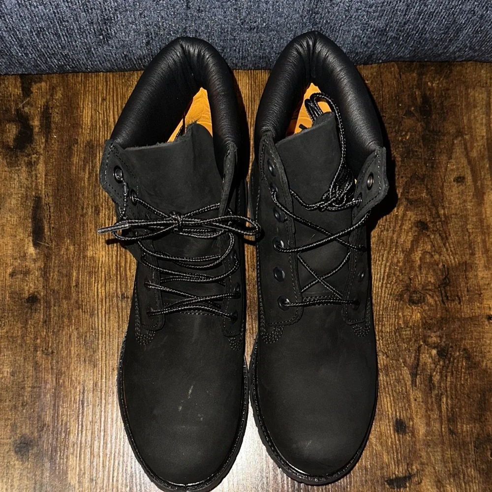 Timberland Premium 6-Inch Waterproof Boots - Black Nubuck - Mens 11